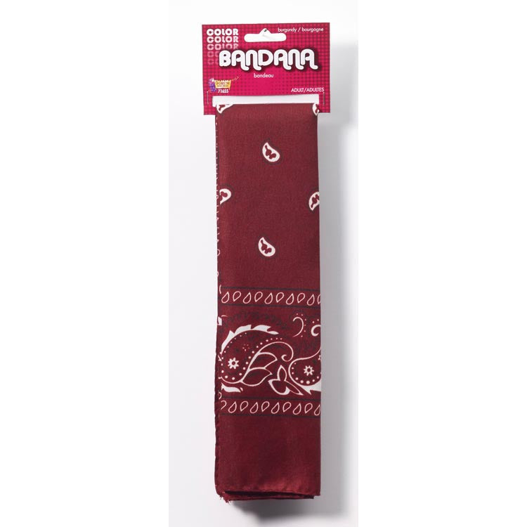 Paisley Western Bandanna Burgundy