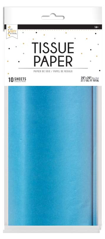 Tissue 10 Pack-20inX20in-Turquoise