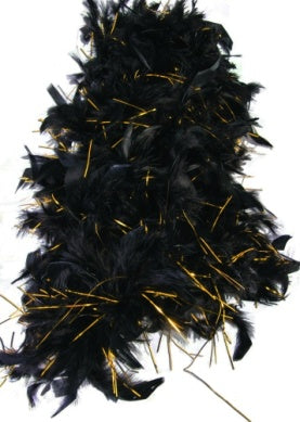 Roaring 20's Boa-Black & Gold
