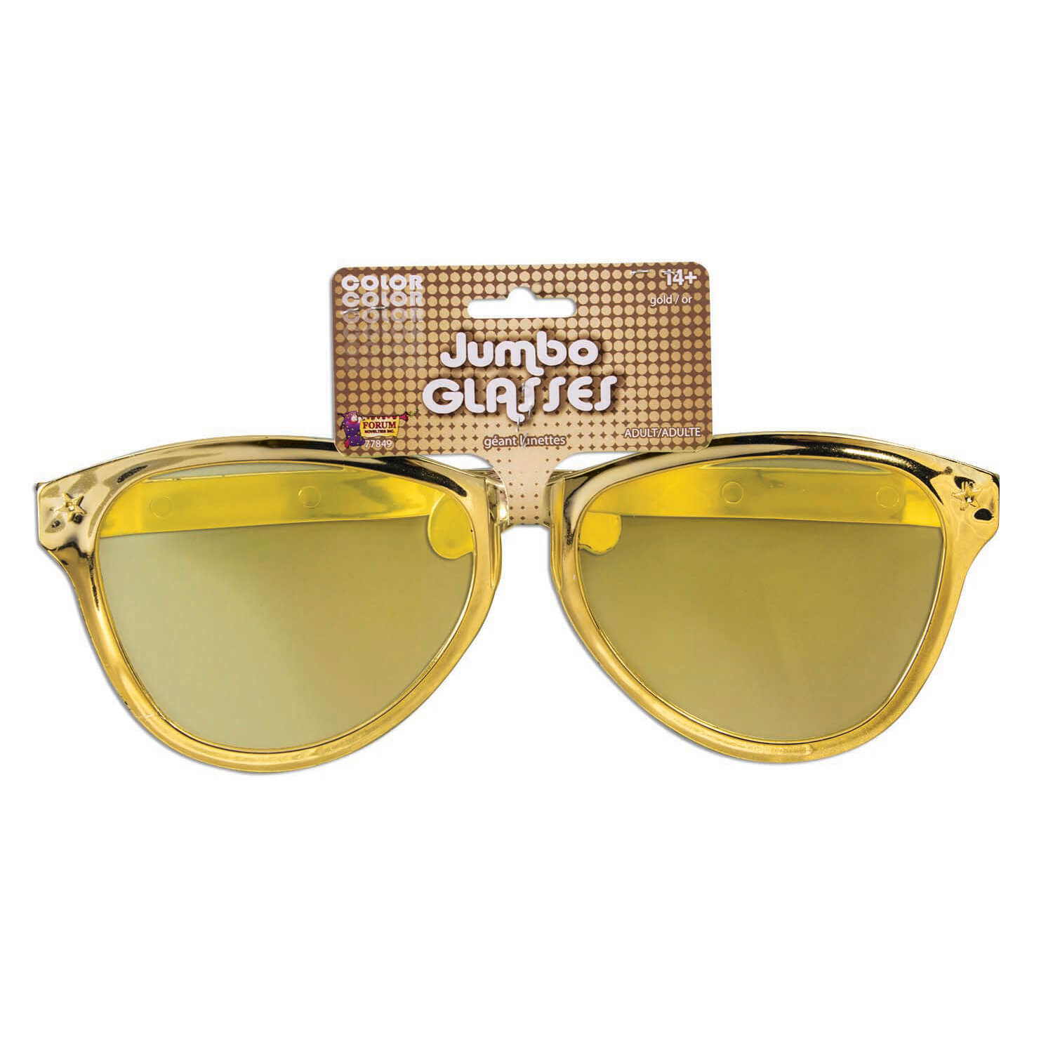 Color Line-Jumbo Glasses-Gold