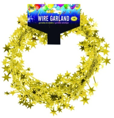 25 Foot Star Garland – Gold