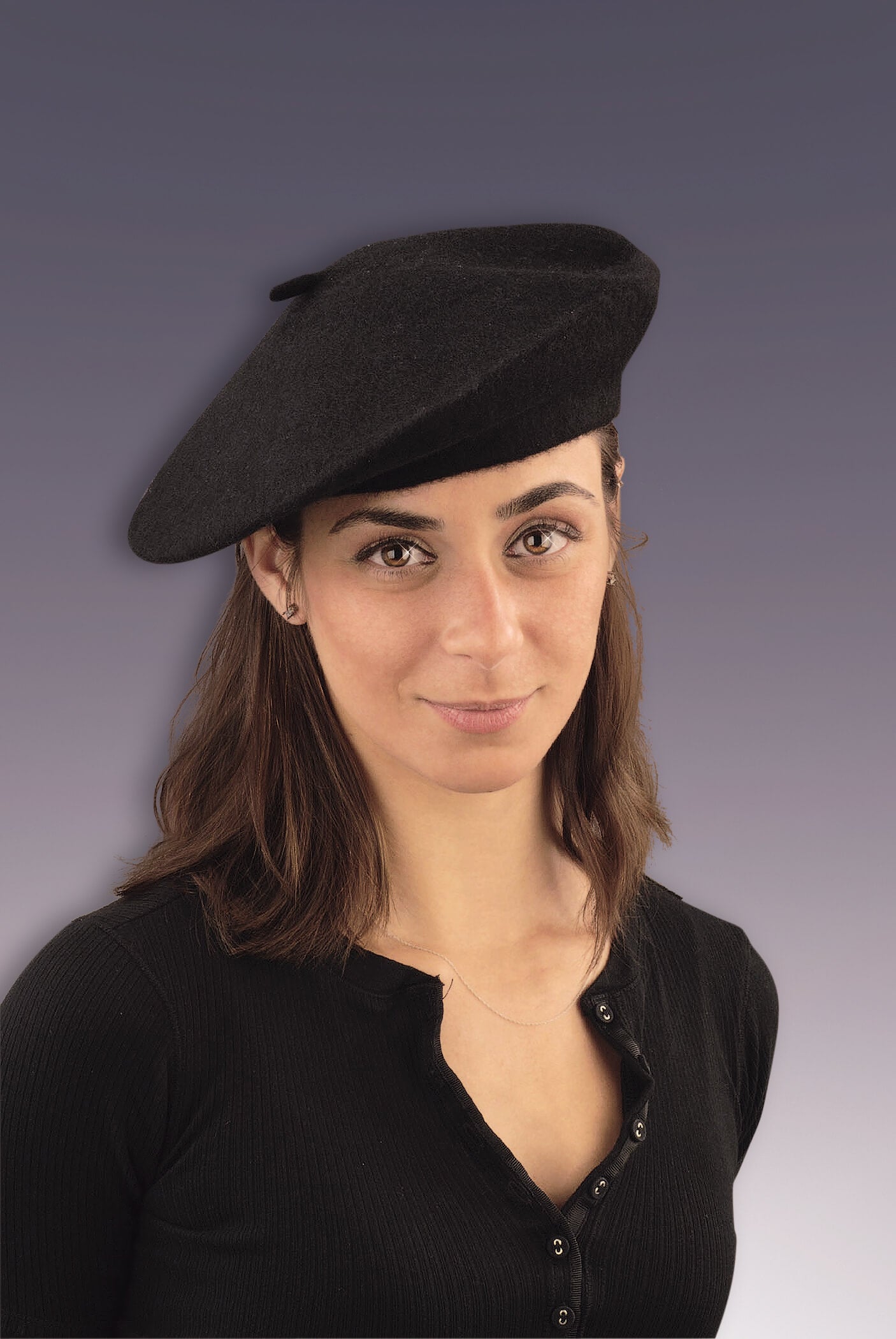 French Beret-Black