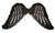 Small Angel Wings Black