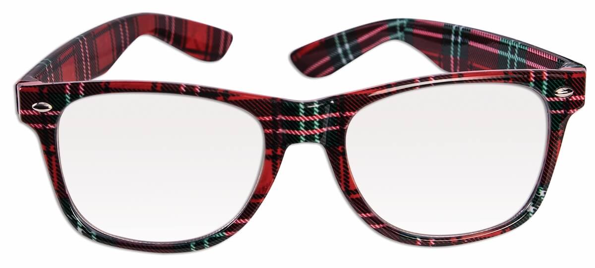 Nerd Glasses Plaid