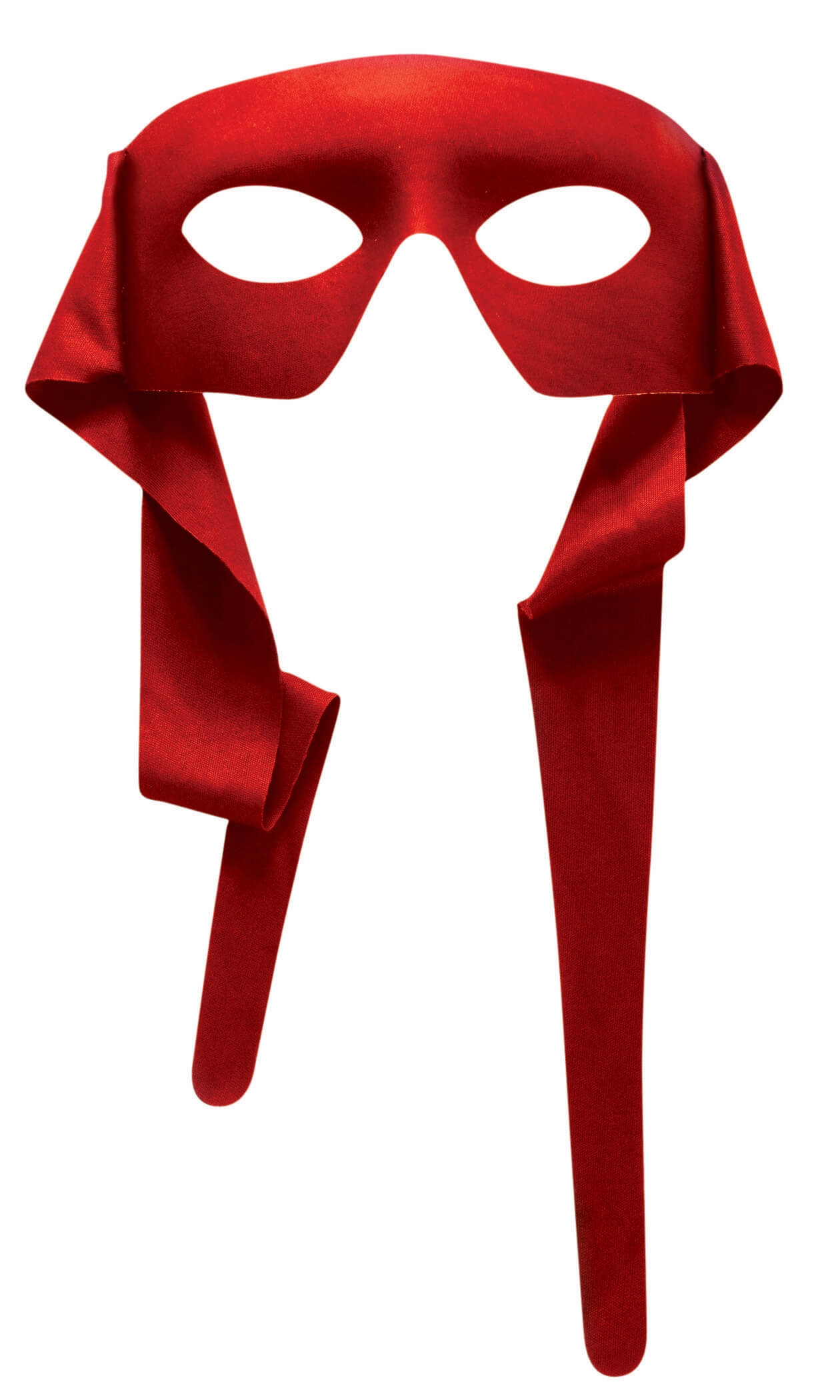 Masked Man Mask With Ties Red