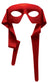 Masked Man Mask With Ties Red