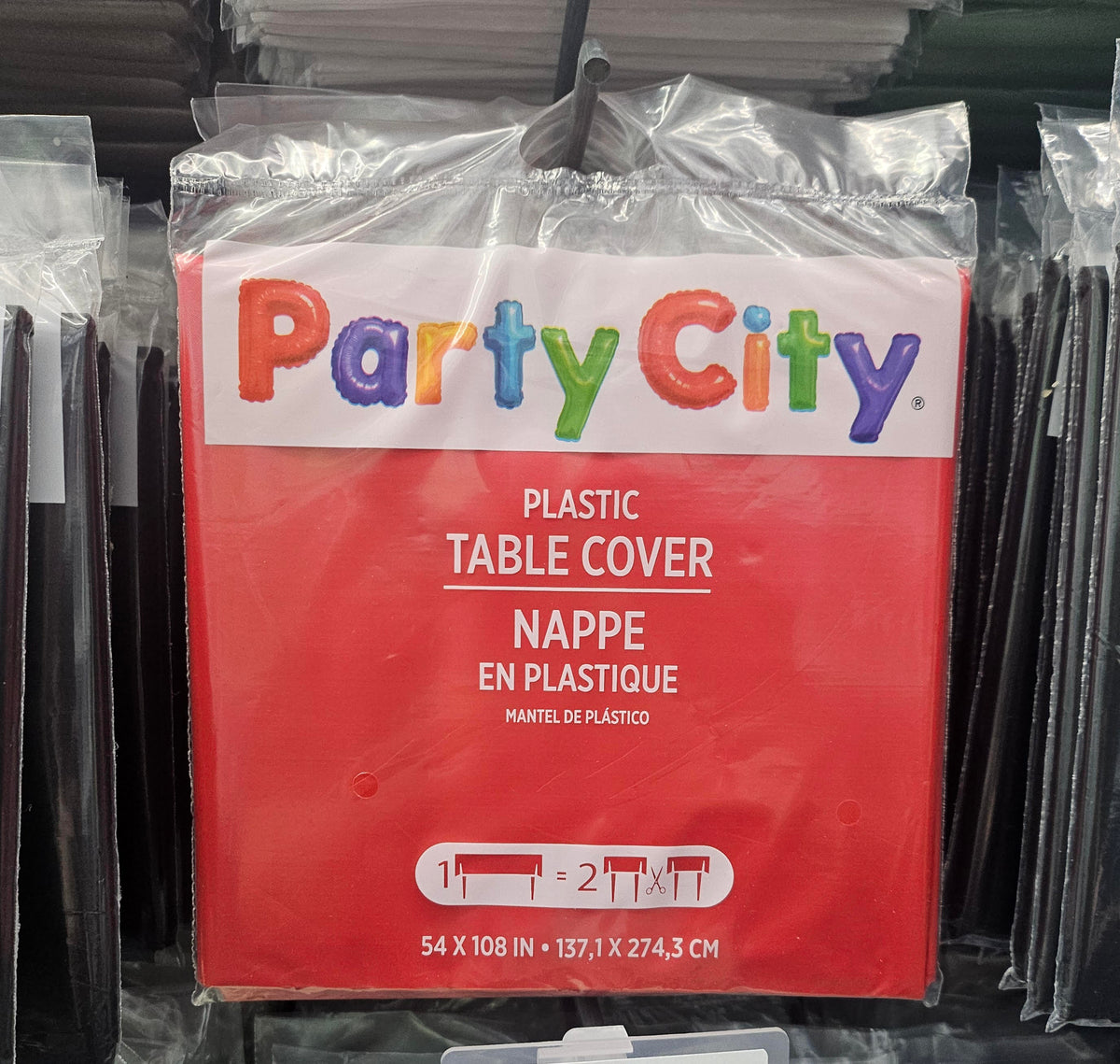Plastic Table Cover - Apple Red