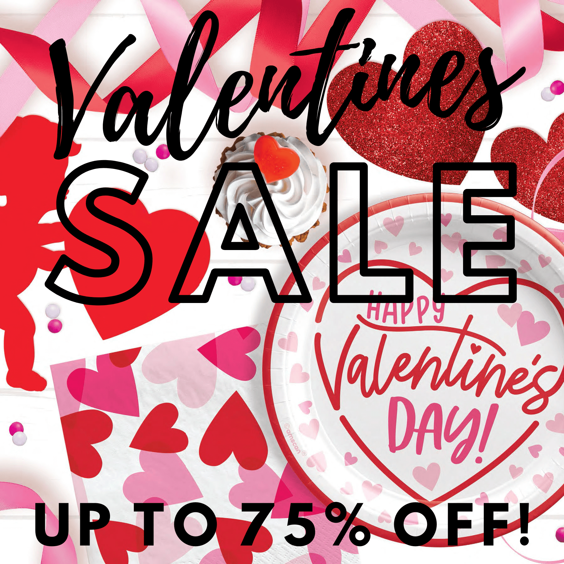 valentine's day party supplies up to 75% off