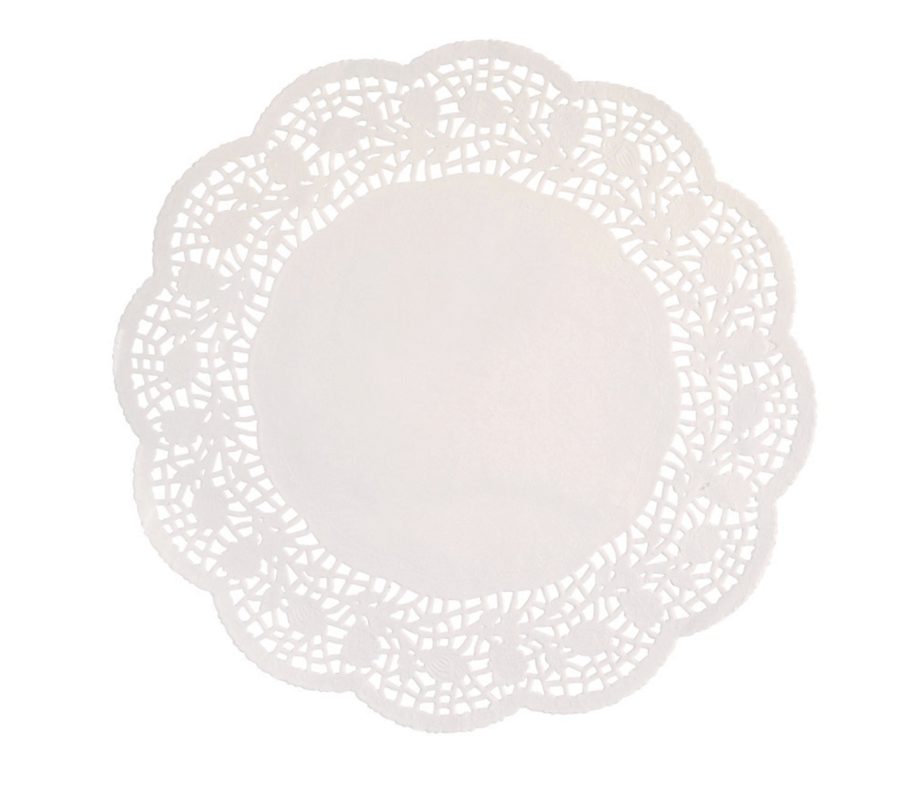 White 12" Doilies 12ct