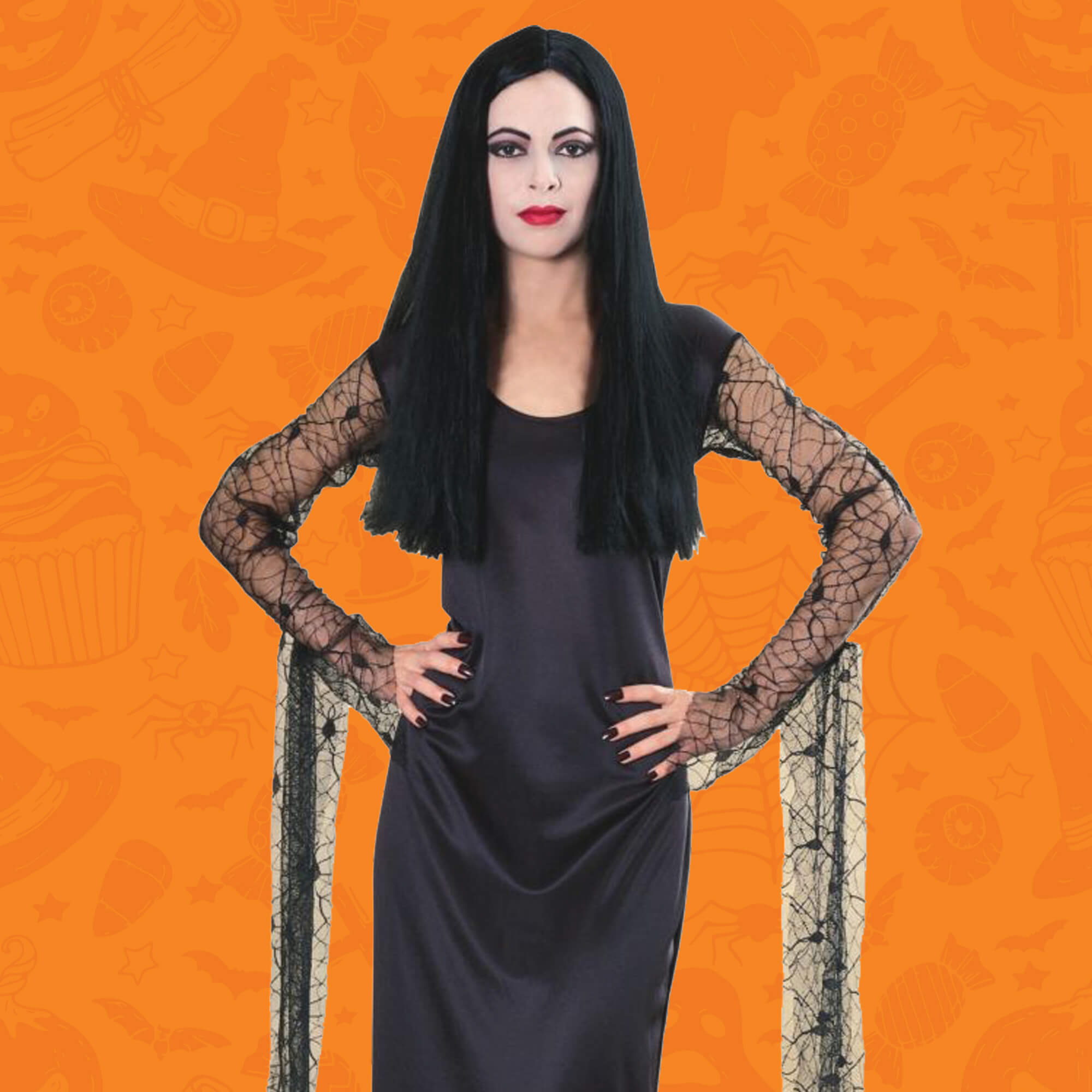 womans morticia costumes addams family