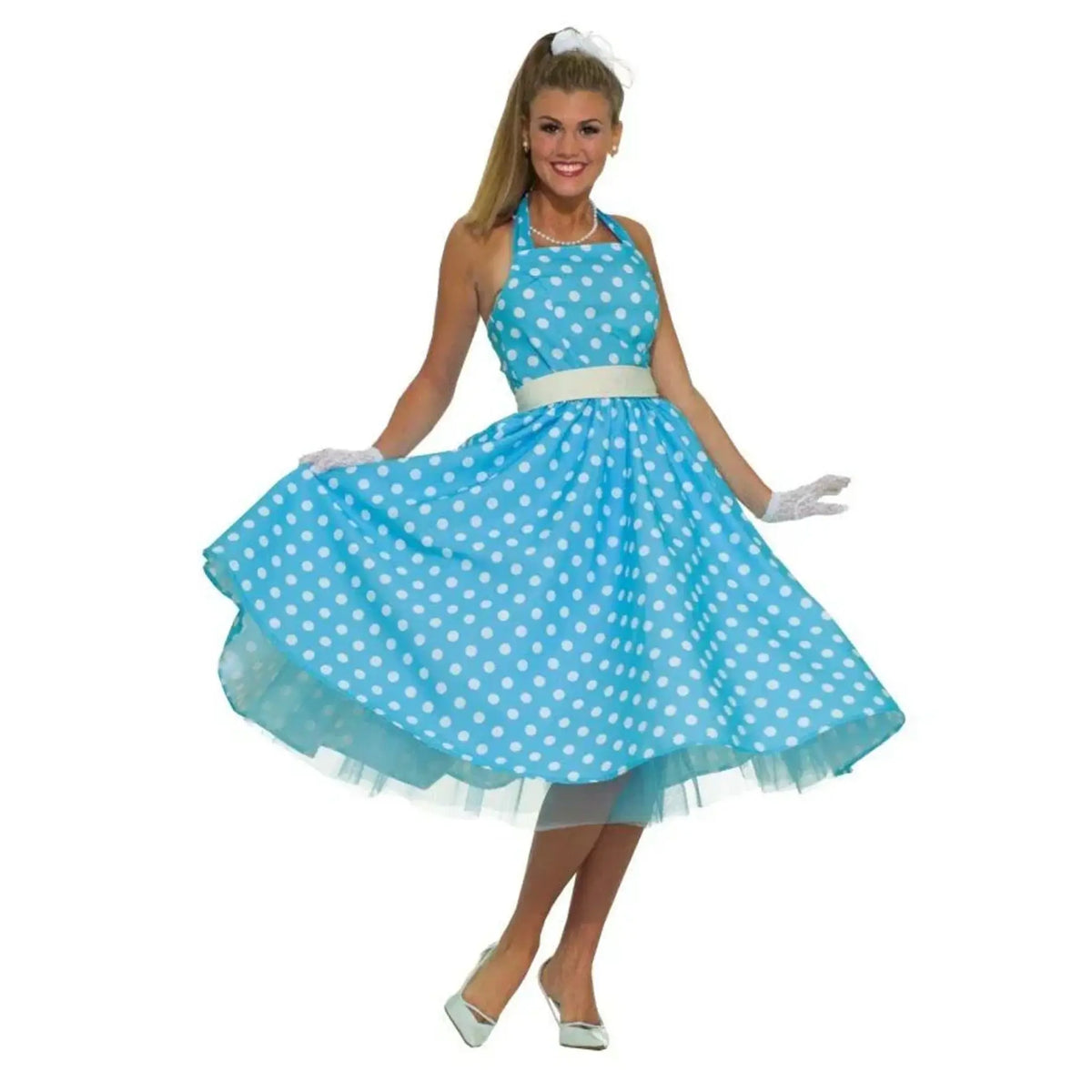 Forum Novelties Women's Summer Daze 50's Dress, Blue, Size 6-14