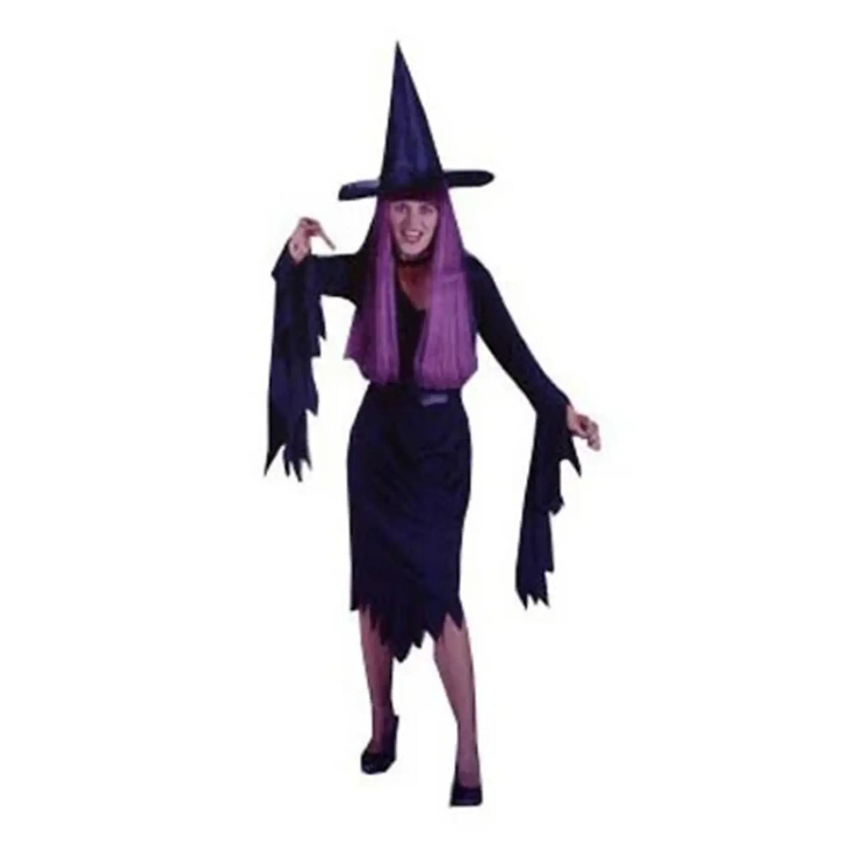 Womens Witch Costume - Black Dress